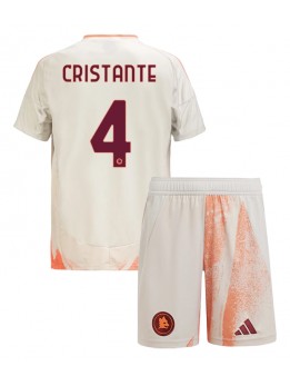 AS Roma Bryan Cristante #4 Auswärts Trikotsatz für Kinder 2024-25 Kurzarm (+ Kurze Hosen)